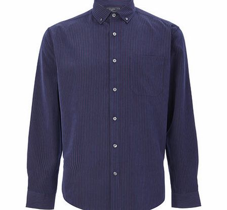 Bhs Long Sleeve Striped Shirt, Blue BR51S23FNVY