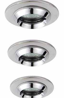 Bhs Lyra round recessed ceiling light 3 pack, chrome