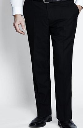 Bhs Mens Black Great Value Slim Fit Suit Trousers,