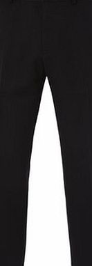 Bhs Mens Black Ticking Stripe Regular Fit Trousers,