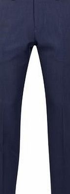 Bhs Mens Blue Ladder Stripe Slim Fit Trousers, Blue