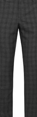 Bhs Mens Burton Grey Checked Slim Fit Formal