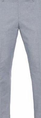 Bhs Mens Burton Light Blue Slim Fit Formal Trousers,