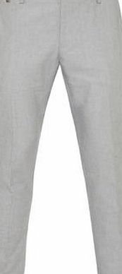 Bhs Mens Burton Light Grey Slim Fit Formal Trousers,