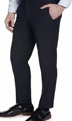 Bhs Mens Burton Navy Stripe Slim Fit Suit Trousers,