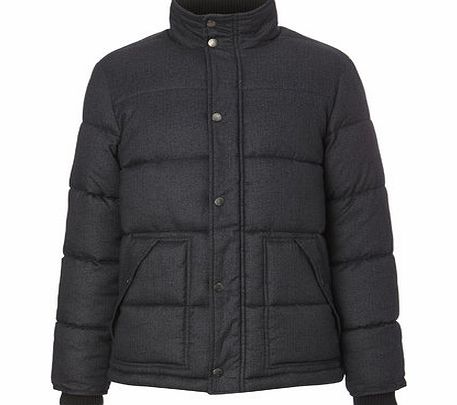 Bhs Mens Herringbone Puffer Jacket, Grey BR56A08FGRY