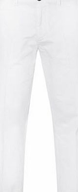 Bhs Mens Luxury White Stretch Chinos, White