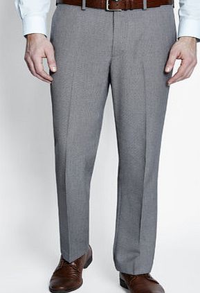 Bhs Mens Natural Birdeye Regular Fit Suit Trousers,