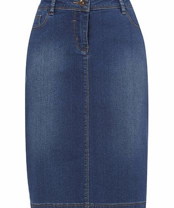 Bhs Midwash Denim Pencil Skirt, mid wash 881375688