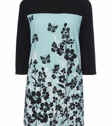 Bhs Mint 3/4 Sleeve Butterfly Print Tunic, mint