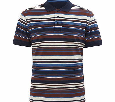 Multi Stripe Jersey Polo, NATURAL BR52J09FNAT