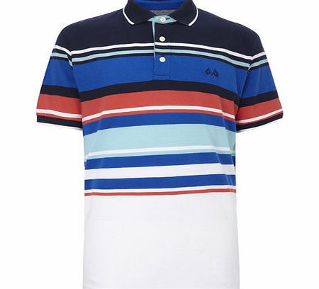 Bhs Multi Stripe Pique Polo Shirt, Blue BR52P35GNVY