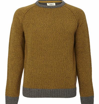 Mustard Crew Neck Jumper, Yellow BR53H04FYLW