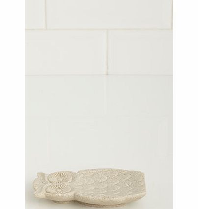 Natural owl shaped soap dish, sand 1942380266