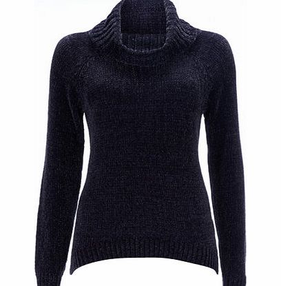 Bhs Navy Cowl Neck Jumper, navy 12033040249