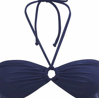 Bhs Navy Great Value Plain Bandeau Bikini Top, navy