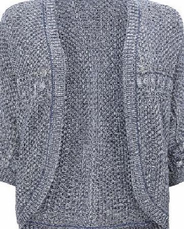 Bhs Navy Petite Shrug Cardigan, blue/white 420160860