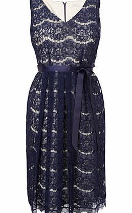 Bhs Navy Scalloped Lace Dress, navy 8614830249