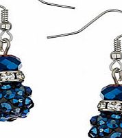 Bhs Navy Sparkle Bead Drop Earring, navy 12154410249