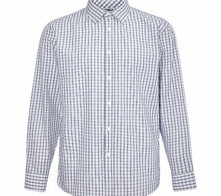 Bhs Navy Window Check Shirt, Blue BR66C26GNVY