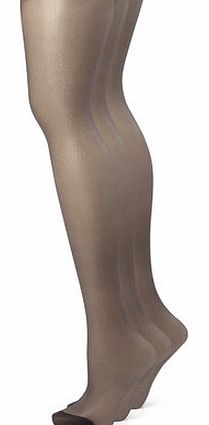 Bhs Nearly Black 3 Pack of 10 Denier Matt Tights,