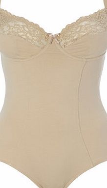 Bhs Nude Cotton Underwired Shaping Body, nude