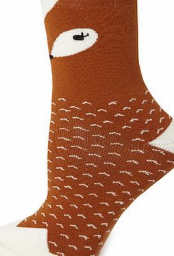 Bhs Orange Fox Snuggle Socks, orange 3008624796