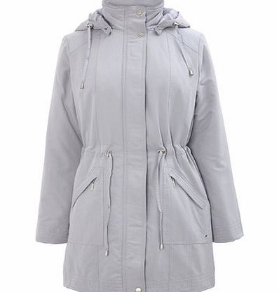 Bhs Pale grey Zip Detail Padded Coat, pale grey