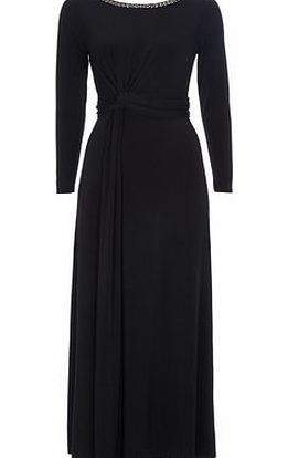 Bhs Petite Black Embellished Maxi Dress, black