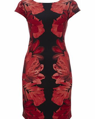 Bhs Petite Red Floral Dress, red 12034183874