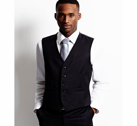 Pierre Cardin Navy Twill Waistcoat, Blue