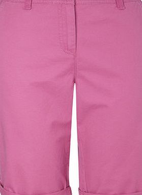 Bhs Pink Cotton Twill Knee Short, pink 2207810013