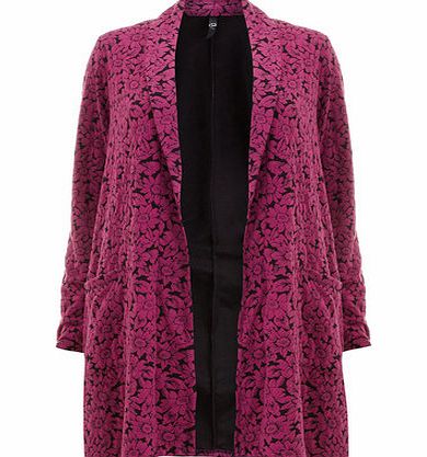 Bhs Pink Daisy Jaquard Duster Jacket, pink 12613420528