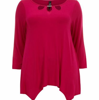 Bhs Pink Hanky Hem Top, pink 12612010528