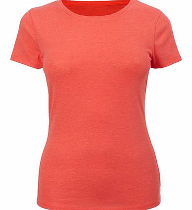 Pink marl Short Sleeve Crew Neck Top, pink marl