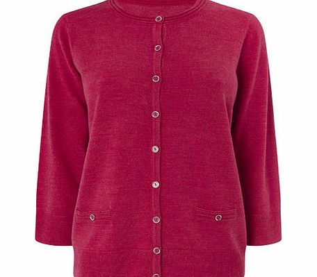 Bhs Pink Supersoft Round Neck Cardigan, pink