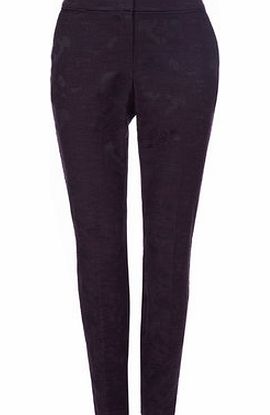 Bhs Plum Baroque Jacquard Trouser, claret 12033130028