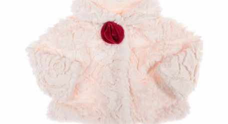 Bhs Pumpkin Patch Girls Cream Faux Fur Jacket, cream