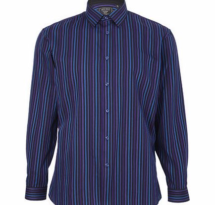 Bhs Purple and Blue Bold Stripe Shirt, Purple