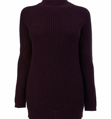 Bhs Purple Funnel Neck Jumper, purple 586700924