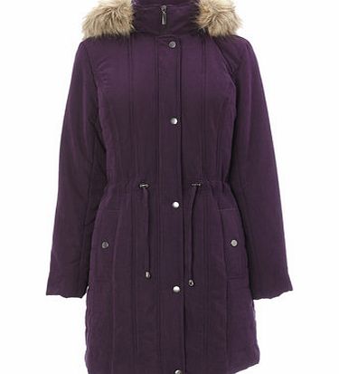 Bhs Purple Hooded Parka, purple 18990050924