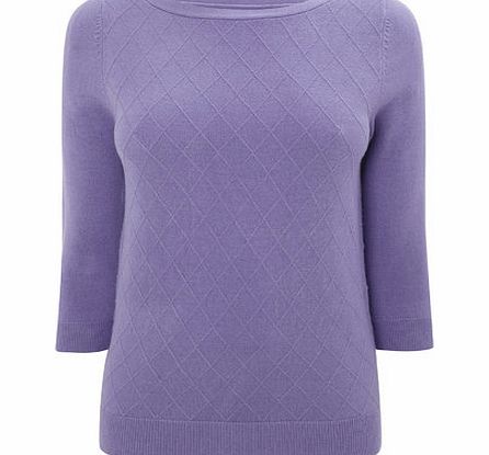 Bhs Purple Petite Diamond Detail Jumper, purple