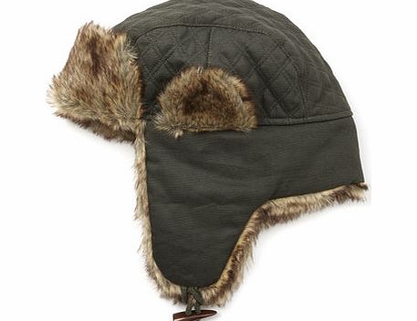 Bhs Qulited Trapper Hat, Olive Green BR63H28FGRN