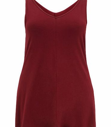 Bhs Red Berry Crepe Swing top, red 12613583874