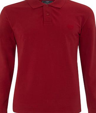 Bhs Red Long Sleeved Polo Shirt, Red BR54P05GRED