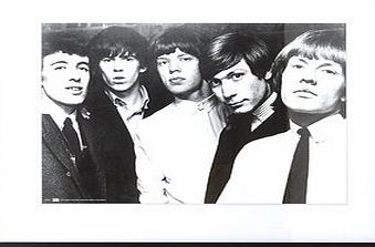 Bhs Rolling Stones Black and White Framed Print