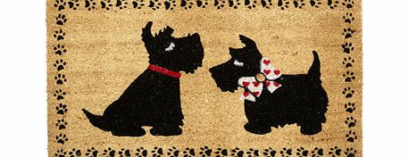 Bhs Scottie dog non-slip coir doormat, multi