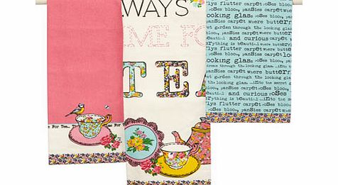 Bhs Set of three teacup tea towels, multi 9568669530