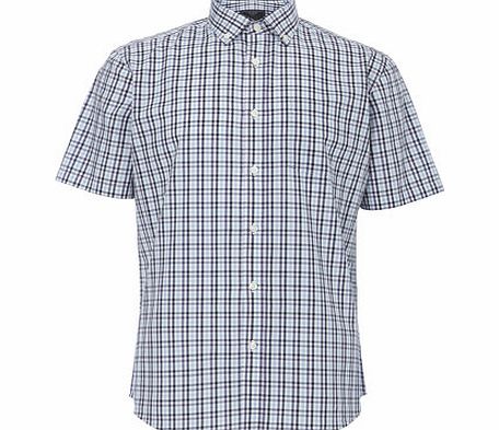 Bhs Short Sleeve Check Shirt, Purple BR51C13FPUR