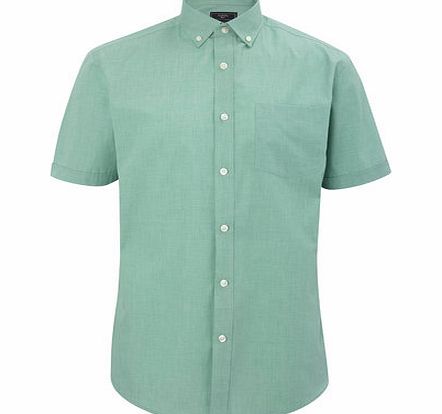 Bhs Short Sleeve Plain Shirt, Green BR51V03GGRN